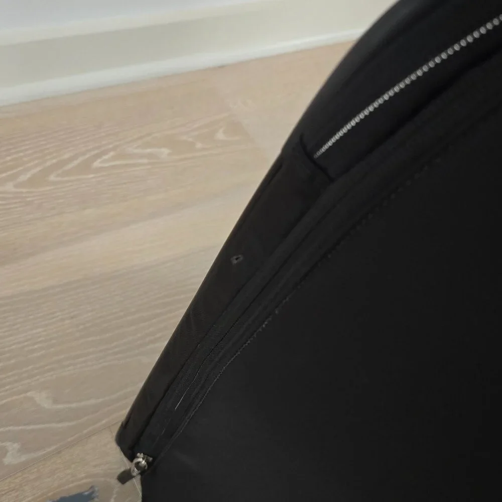 Tumi Avignon International Carry-On Luggage in Black Nylon and Silver Hardware